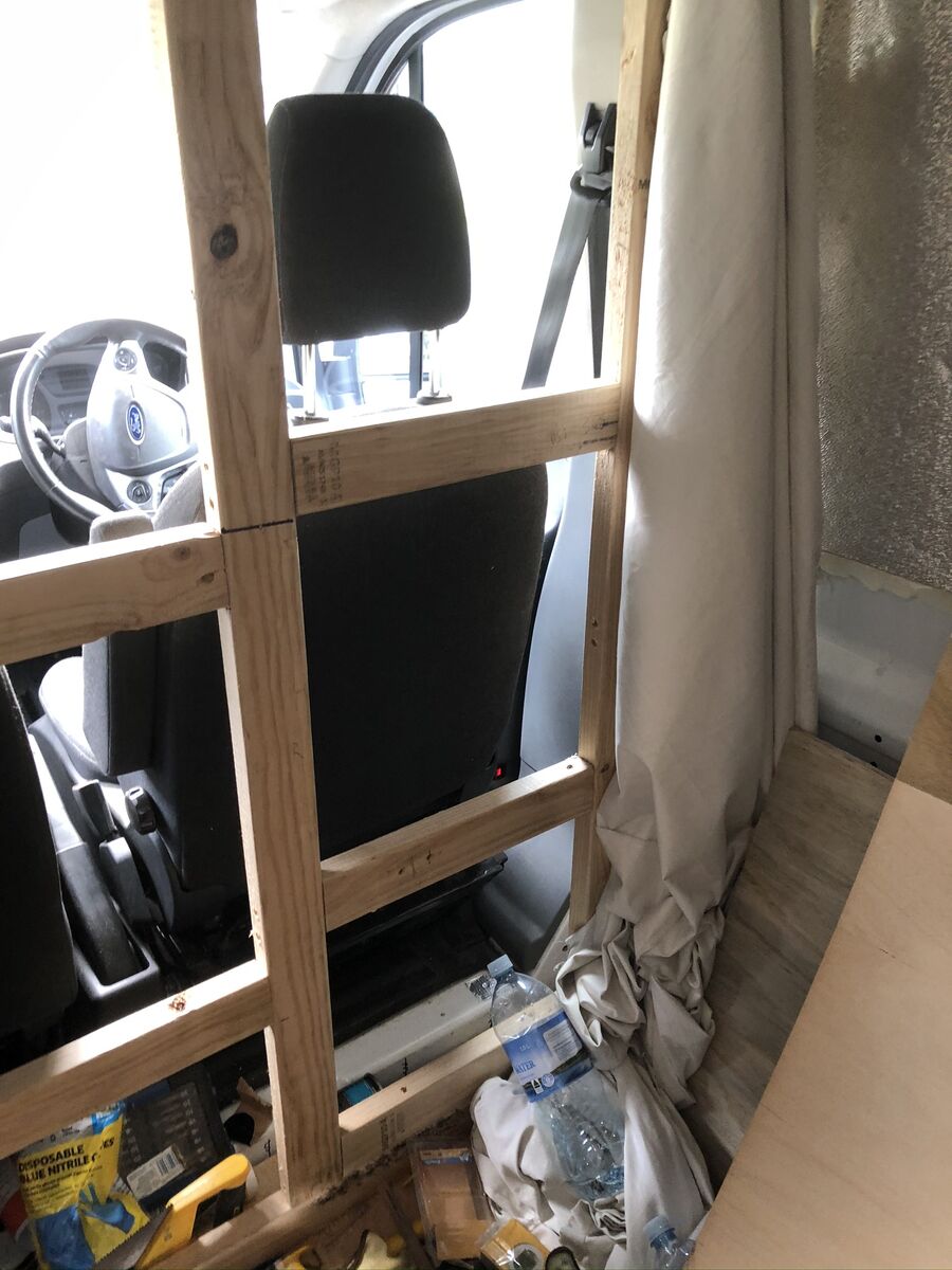 Cockpit dividing wall taking shape